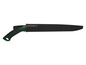 Un couteau noir avec une poignée verte de Parkside.