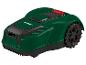 Tondeuse robot Parkside verte : design moderne et roues robustes.