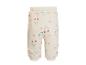 Pantalon de survêtement bébé couleur crème avec motif floral coloré.