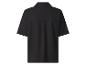 Chemise noire à manches courtes avec col, vue de dos.