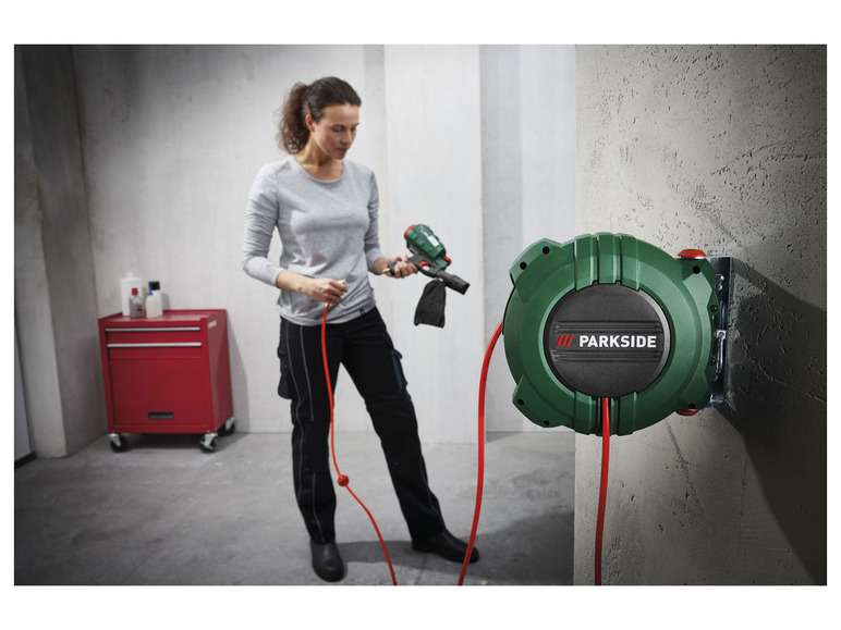 Aller en mode plein écran : PARKSIDE® Enrouleur de tuyau pneumatique PDST 10 B3 / Unité de maintenance pneumatique 3 en 1,  PDWE 8 B2  - Image 6