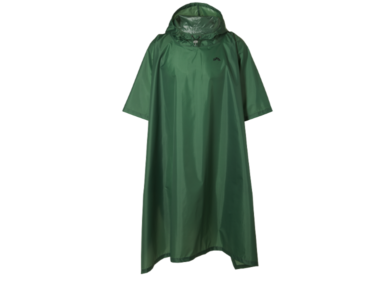 Poncho de pluie vert avec capuche