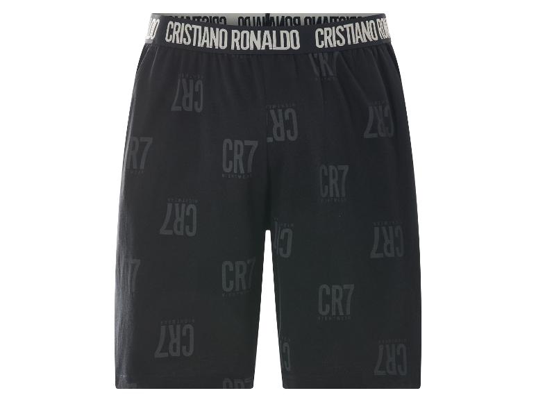 Short de nuit noir pour homme avec motif logo répété et ceinture de marque.