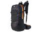 Sac à dos noir Crivit avec accents orange et sangles réglables.