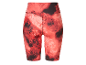 Leggings de sport rouges à imprimé marbré.