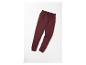 Pantalon de jogging bordeaux sur fond blanc.