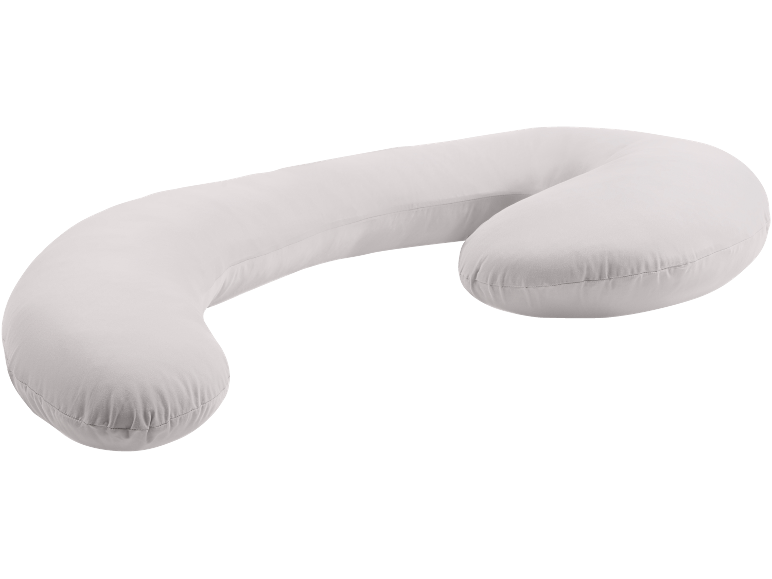 Coussin de maternité et d'allaitement blanc en forme de C