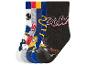 Cinq paires de chaussettes pour enfants avec des motifs Sonic the Hedgehog et Tails.