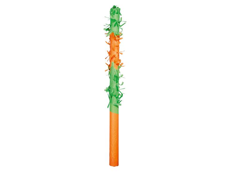Piñata orange et verte pour fête.