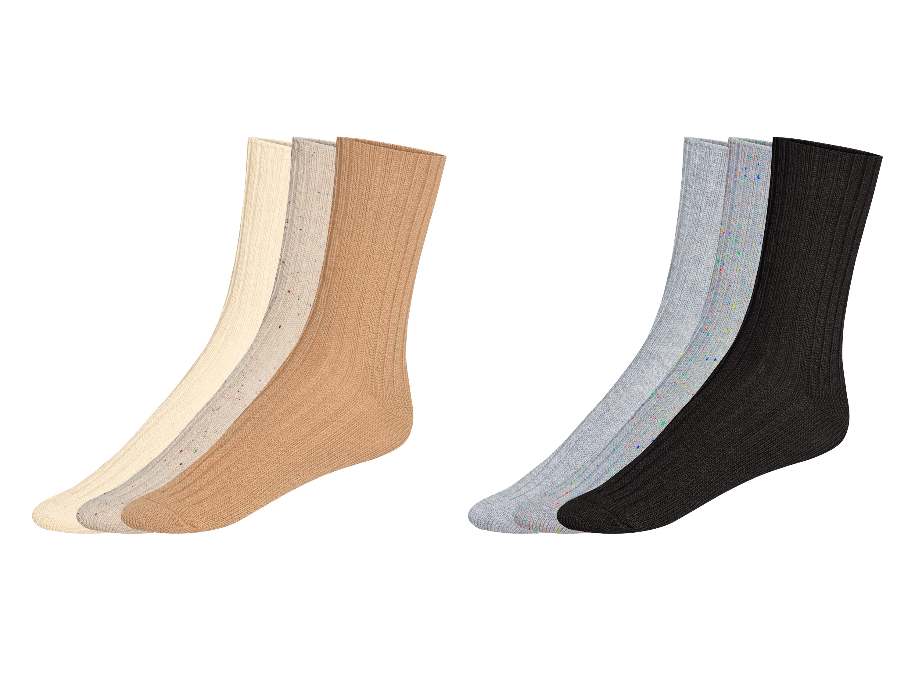 esmara® Lot de 3 paires de chaussettes longues femme