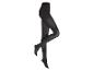 Collant noir sur un mannequin, jambes croisées.