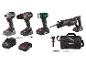 Ensemble d'outils sans fil Parkside Performance X20V Team, comprenant perceuse, visseuse à chocs, scie et lampe de poche.
