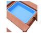 Table de pique-nique sable et eau SUNNY Dave avec bac en plastique bleu.