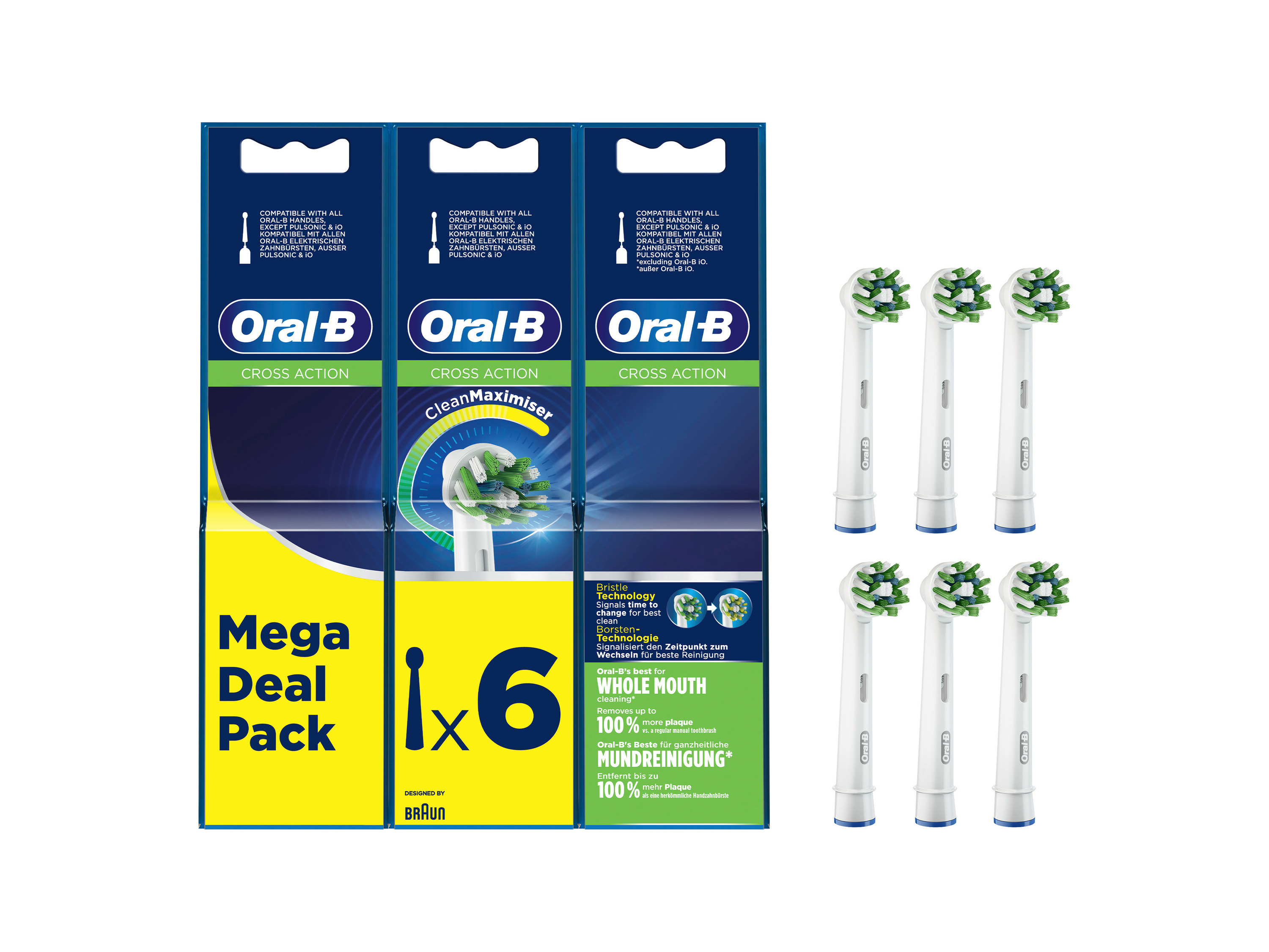 Oral-B Pro Lot de 6 brossettes de rechange CrossAction