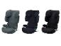 Trois sièges auto CBX by Cybex Solution X en gris, bleu foncé et noir.