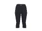 Legging capri noir pour femme avec un logo discret sur la ceinture