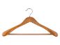 Un cintre en bois avec un crochet en métal