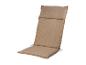 Coussin de siège et de dossier beige avec des cordons.