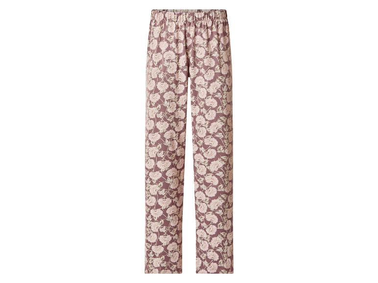 Pantalon de pyjama à motif floral dans les tons prune et rose