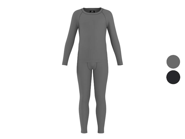 Ensemble de sous-vêtements thermiques gris pour homme, haut à manches longues et caleçon long, avec options de couleur.