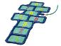 Tapis de jeu aquatique gonflable numéroté pour enfants.