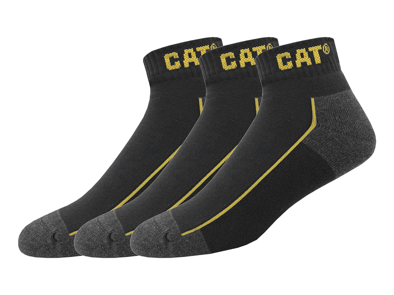 Caterpillar Lot de 3 paires de chaussettes homme (noir, 39-42)