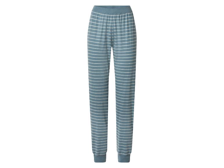 Bas de pyjama rayé bleu et blanc