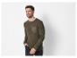 T-shirt à manches longues vert olive pour homme.