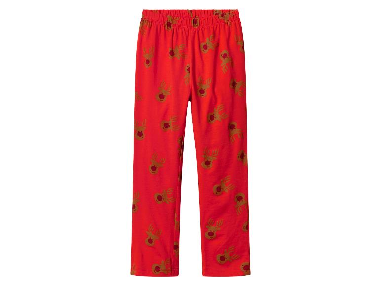 Pantalon de pyjama rouge à imprimé rennes
