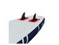 Un paddleboard gonflable avec deux ailerons