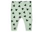 Leggings bébé vert avec un motif Mickey Mouse.