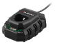 Chargeur de batterie noir pour outils électriques avec logo X 12 V Team et indicateurs lumineux.