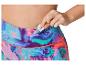 Short et poche de legging sport, motif abstrait coloré.