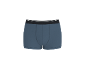 Boxer homme bleu avec ceinture noire et rayures blanches.