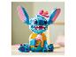 Figurine Lego Stitch avec un cornet de glace et une fleur dans les cheveux.