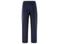Un pantalon bleu foncé pour femme.