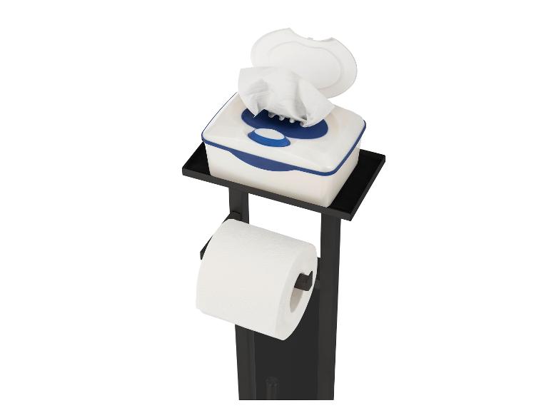 Support pour papier toilette et lingettes humides.