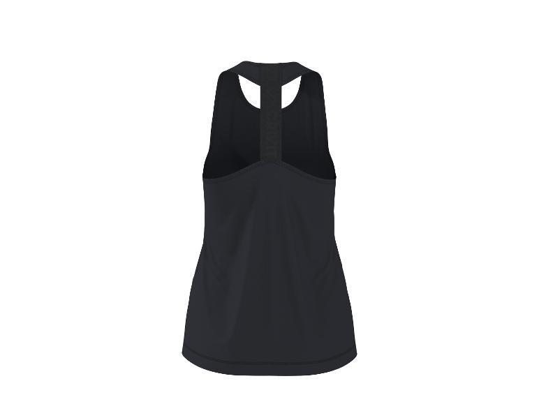 Débardeur de sport noir pour femme, vue de dos