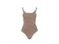 Body sculptant femme beige à fines bretelles