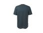 T-shirt homme bleu sarcelle foncé à manches courtes avec ourlet arrondi, vue de dos.