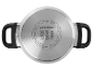 Une casserole en acier inoxydable SilverCrest vue de dessus.
