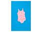 Maillot de bain rose pour enfant avec imprimé cerises et volants