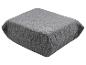 Pouf carré gris avec motif matelassé