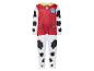 Une combinaison rouge et blanche Paw Patrol avec le logo de Marshall.