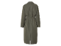 Vue arrière d'un trench-coat vert olive.