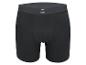Caleçon noir pour homme avec ceinture élastique et coutures apparentes.