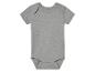 Body bébé gris à manches courtes.