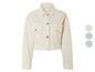 Veste en jean blanche à manches longues.