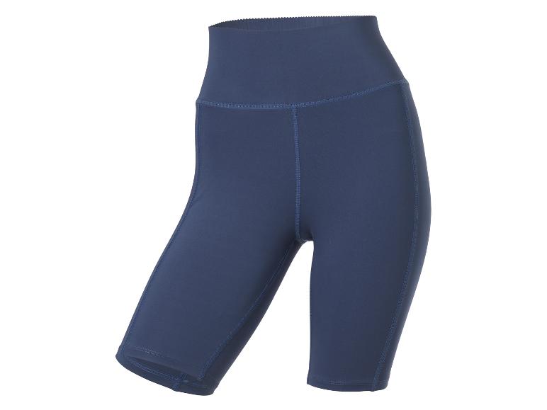 Short de cyclisme femme bleu marine taille haute