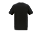 T-shirt noire à manches courtes, vue de dos.